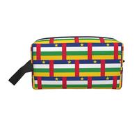 Trousse de toilette imprimée drapeau de l'Afrique centrale, pochette de rangement de grande capacité pour banque d'alimentation et câbles
