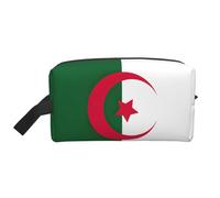 Trousse de toilette imprimée drapeau de l'Algérie pour homme, trousse de toilette de voyage, grande capacité pour femme, blanc, Taille unique
