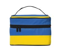 Trousse de toilette imprimée drapeau de l'Ukraine. Trousse de toilette imprimée pour femme