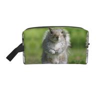 Trousse de toilette imprimée écureuil rouge pour homme, trousse de toilette de voyage grande capacité pour femme, blanc, Taille unique