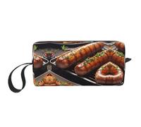 Trousse de toilette imprimée Fast Food pour femme - Taille de voyage - Jolie trousse de toilette de voyage - Trousse de maquillage, blanc, Taille unique