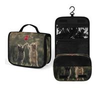 Trousse de toilette imprimée « The Cat Is Reaching Out » - Grande capacité - Sac de voyage pour homme et femme - Rangement d'articles de toilette - Style : 22,5 x 18,5 cm - Impression, Style :,