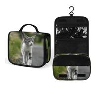 Trousse de toilette imprimée « Walk Along The Road » - Grande capacité - Sac de voyage pour homme et femme - Style : 22,5 x 18,5 cm - Impression, Style :, 22.5x18.5cm, Impression