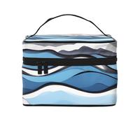 Trousse de toilette imprimée « Waves Lapping at The Rocks » - Grand organiseur de toilette pour voyage