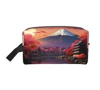 Trousse de toilette japonaise avec imprimé paysage du Mont Fuji pour homme et femme, pour voyage, salle de sport, quotidien