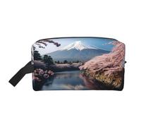 Trousse de toilette japonaise avec imprimé paysage du Mont Fuji pour homme et femme, pour voyage, salle de sport, quotidien