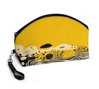 Trousse de toilette jaune moutarde et noire