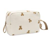 Jollein – Trousse bébé Little Waffle Mini Teddy Bear – Pochette zippée, pratique pour déplacements