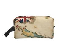 Trousse de toilette Map01 avec drapeau des îles Turques et Caïques - Trousse de toilette de voyage pour homme - Grande capacité - Pour femme, blanc, Taille unique