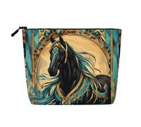 Trousse de toilette mathématiques et physique pour femme, trousse de maquillage de voyage, organiseur quotidien avec fermeture éclair, cheval, Taille unique