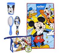 Trousse de Toilette Mickey Mouse - Fermeture Éclair - 23 x 15 x 8 cm - Inclut des Accessoires - Imperméable - Vanity Idéal pour Voyager - Produit Original Conçu en Espagne