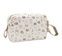Jollein Trousse bébé - Miffy Family Farm - trousse de toilette bébé - pratique pour les déplacements - pochette de rangement bébé - pour jouets bébé et accessoires de change - avec fermeture éclair