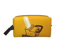 Trousse de toilette mignonne avec impression de tronçonneuse pleurante pour homme, trousse de toilette de voyage, grande capacité pour femme, blanc, Taille unique