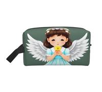 Trousse de toilette mignonne avec imprimé petit ange pour homme, trousse de toilette de voyage, grande capacité pour femme, blanc, Taille unique