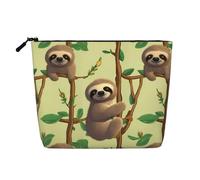 Trousse de toilette mignonne avec motif paresseux de dessin animé pour femme, trousse de maquillage de voyage, organiseur quotidien avec fermeture éclair, Joli paresseux., Taille unique