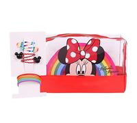Trousse de Toilette Minnie Mouse, Transparente + Boutons de Manchette, élastiques