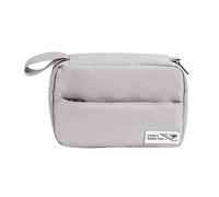 Trousse de toilette multifonction pour femme - Organiseur de voyage - Sac à main de salle de bain à suspendre, gris