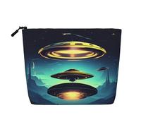 Trousse de Toilette multifonctionnelle Spacecraft Descend étanche Grande capacité avec Fermeture éclair, idéale pour Les Voyages d'affaires et la Maison. Porte-Monnaie et Sac à cosmétiques/Porte-mo