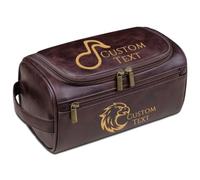 Trousse de toilette personnalisée en cuir, kit Dopp personnalisé avec nom ou initiales gravés, cadeau unique pour la fête des pères, un anniversaire pour papa, mari, grand-père, petit ami