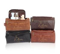 Trousse de toilette personnalisée en cuir pour homme - Kit de rasage Dopp gravé essentiel pour le voyage. Cadeau idéal pour petit ami, mari, papa, grand-père pour la Saint-Valentin, un anniversaire