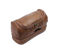 Trousse de Toilette personnalisée pour Homme, Sac de Lavage avec Noms Meilleur Cadeau de Papa pour la fête des pères Anniversaire Noël (F)