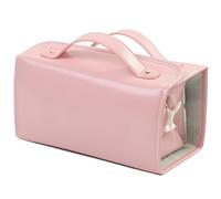 Trousse de Toilette Pliable Amovible en Cuir imperméable, Organiseur Portable 4 en 1 for Ranger Les cosmétiques et Les Produits de Soins de la Peau(Roze)