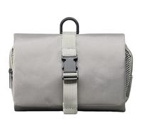 Trousse de toilette pliable avec boucle de fermeture, organisateur de maquillage à suspendre pour économiser de l'espace - Solution de rangement pour les voyageurs et le maquillage de voyage, gris