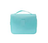 Trousse de Toilette Pliable et Suspendue, étanche, Grande capacité, avec Crochet for cosmétiques, idéale for la Salle Bain pour Rangement(Blue)