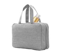 Trousse de toilette pliable pour femme - Organiseur de maquillage enroulable et compact à suspendre - Trousse de maquillage étanche 4 en 1, support de pochette pliable, portable pour salle de bain et