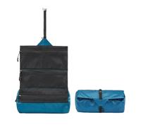 Trousse de Toilette Pliable Voyage for Hommes, 1 pièce, Portable, séparation sèche et Humide, Lavage, Trousse Maquillage étanche for Femmes pour Voyage(Blue)