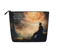 Trousse de toilette polyvalente avec citations inspirantes, parfaite pour un usage quotidien et les voyages d'affaires, Noir , Taille unique, Trousse de toilette