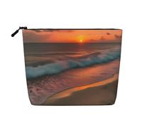 Trousse de toilette polyvalente Sunset at The Beach, idéale pour un usage quotidien et les voyages d'affaires, Noir , Taille unique, Trousse de toilette