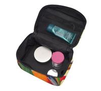 Trousse de toilette portable à rabat avec poignée pour femme et utilisation quotidienne, Oiseau du Paradis tropical, Taille unique, Trousse de maquillage