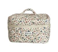 Trousse de toilette portable avec décoration florale Grande capacité Sacs de maquillage élégants Sacs de rangement pour les voyages et l'utilisation quotidienne Motif pays Trousse de maquillage
