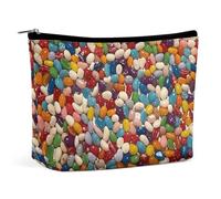 Trousse de toilette portable avec feuilles vertes et fleurs blanches, trousse de maquillage de voyage, sac à lèvres pour femme, Assortiment de bonbons, Taille unique