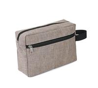 Trousse de toilette portable double couche pour femme et homme - Multifonction - Numérique - Sac de rangement de voyage - 1 alésage - Embrayage centrifuge, kaki, Taille unique