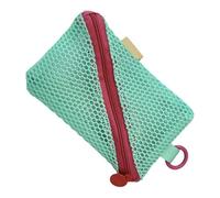 Trousse de toilette portable en maille légère et pratique pour changer les pièces de monnaie - Petit article organisé pour l'école ou un usage quotidien - Cosmétique compact, Vert, Beauté de masse