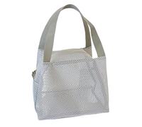 Trousse de toilette portable en maille transparente pour l'extérieur, la plage, le camping, organiseur de toilette pliable avec poignée de transport