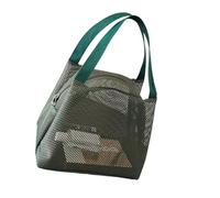 Trousse de toilette portable en maille transparente pour l'extérieur, la plage, le camping, organiseur de toilette pliable avec poignée de transport