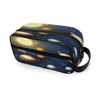Trousse de toilette portable Galaxy Système solaire Planètes Soleil Trousse de toilette de voyage multifonction Trousse de maquillage Trousse de rangement pour femmes, hommes, garçons et filles,