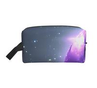 Trousse de toilette portable grande capacité Motif galaxie étoilée Violet