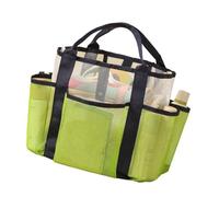 Trousse de toilette pour douche, natation, maquillage, cosmétiques, double couche, plage, salle de bain avec poignée, vert clair, Beauté de masse