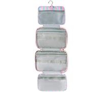 Trousse de Toilette pour Femme 4 Compartiments fourre-Tout imperméable avec | sac à cosmétiques Rangement Tote Armoire Salle De Bain Croisière Vacances W nd Douche Valise