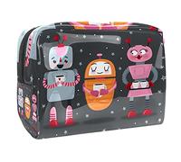 Trousse de toilette pour femme avec inscription « Kids Taking A Train Over The Rainbow » - Joli sac à main tendance et étanche - Trousse de toilette de voyage spacieuse - Cadeau pour filles,