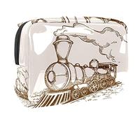 Trousse de toilette pour femme avec inscription « Kids Taking A Train Over The Rainbow » - Joli sac à main tendance et étanche - Trousse de toilette de voyage spacieuse - Cadeau pour filles,
