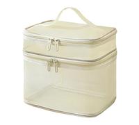 Trousse de toilette pour femme, organisateur de cosmétiques en nylon, trousse de voyage, grande capacité, portable et facile à transporter, 22 x 21 x 16,5 cm, pour femmes et filles pour les voyages