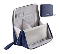 Trousse de toilette pour femme - Organiseur de maquillage vertical imperméable - Récipient de voyage pour shampooing, après-shampoing, crème solaire, bleu marine, Voir description, Voir description