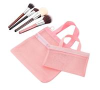 Trousse De Toilette pour Femme | Pochette Cosmétique en Filet Portable pour Avion - 2 Pièces Trousse de Toilette avec Fermeture Éclair et Poignée pour Concert Festival École Gymnase Vacances Plage