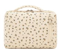Trousse de toilette pour femme - Trousse de toilette - Taille - Organiseur pour hommes et femmes - Sacs de maquillage - Cadeaux, Fleur jaune