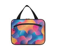 Trousse de toilette pour homme avec crochet, motif abstrait, dégradé de couleur, sac de médecine essentiel pour femme, hôtel, bolso para maquillaje de Mujer L